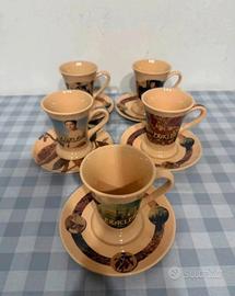 Set 5 tazze cioccolata ereclea