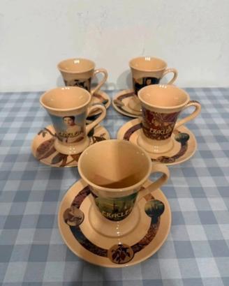 Set 5 tazze cioccolata ereclea
