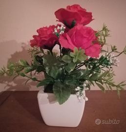 3 vasi fiori finti