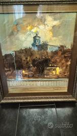 Dipinto olio quadro Maneglia