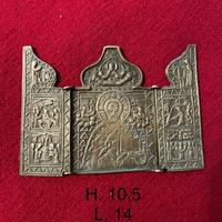 Trtittico ortodosso russo - 10,5x14cmm - XIXth