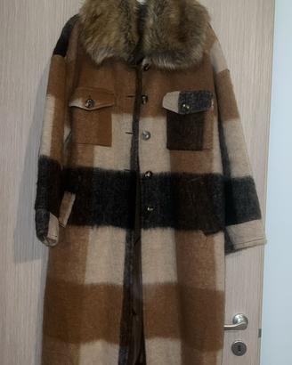 Cappotto lungo a quadri