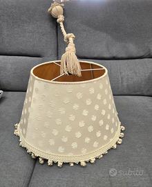 Elegante lampadario di stoffa ignifuga