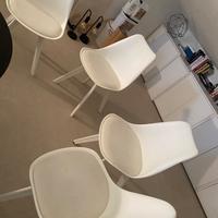 4 sedie bianche scandinave The Masie