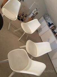 4 sedie bianche scandinave The Masie