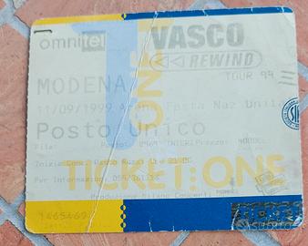 TICKET  VASCO  TOUR 1999 EVENTO SCADUTO MODENA