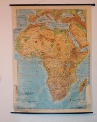Cartina geografica dell' Africa.