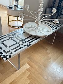Tavolino design marmo e plexiglas