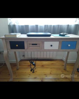 Tavolo consolle in legno grezzo – stile naturale 