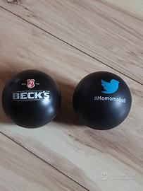 🖤 Coppia di palline in gomma Beck’s e Twitter (X)