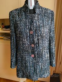 Giacca bouclé con paillettes 