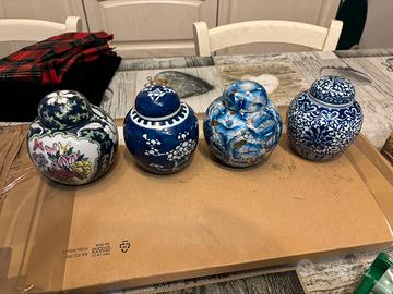 Set 4 potiche porcellana cinese