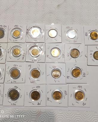 10 monete 500 lire + 12 monete 20 lire