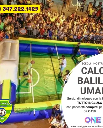 Calcio Balilla Umano gonfiabile