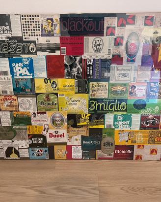 Pannello decorativo artigianale Beer Art