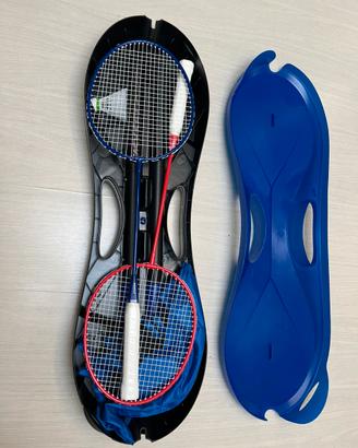 Set Badminton Rete + 2 Racchette