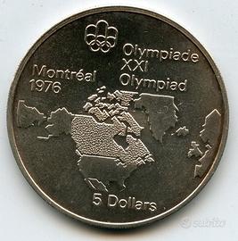 CANADA 5 $ 1973 ARGENTO OLIMPIADI MONTREAL