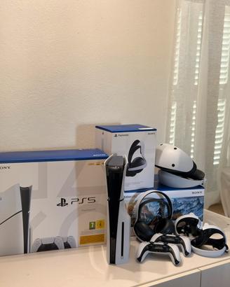 PlayStation 5 Slim+PS VR2+2 Controller+Cuffie Sony