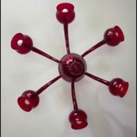 Lampadario vetro soffiato  rosso