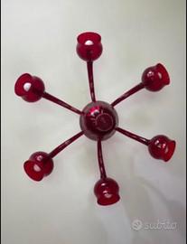 Lampadario vetro soffiato  rosso