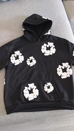 Felpa nera Hoodie Denim Tears Taglia S