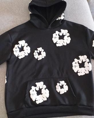 Felpa nera Hoodie Denim Tears Taglia S