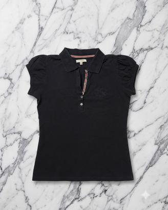Polo nera Burberry London Da Donna - Taglia L