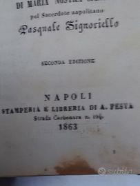 Libro dell'800 di carattere religioso e preghiere