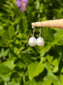 orecchini monachella argento925 perla di fiume 