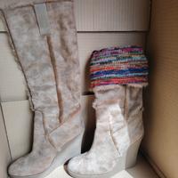 Stivali invernali multicolor con risvolto