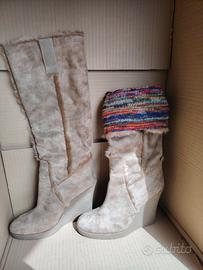 Stivali invernali multicolor con risvolto