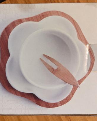 Antipastiera ceramica e bamboo (BRANDANI)