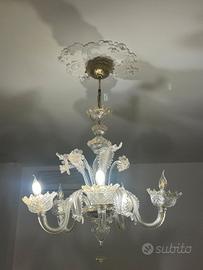 Lampadario in vetro di Murano