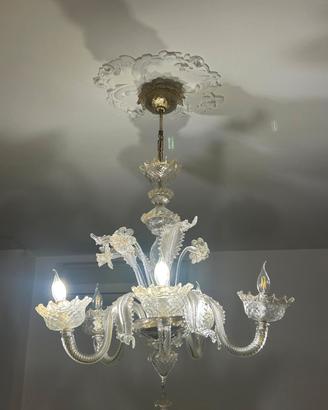 Lampadario in vetro di Murano