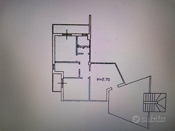 Appartamento con sottotetto abitabile 25 mq