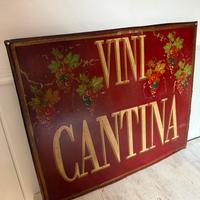 Insegna in ferro “vini Cantine”