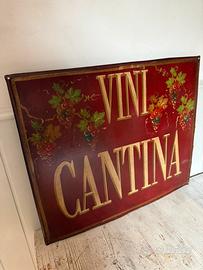 Insegna in ferro “vini Cantine”