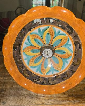 lampadari ferro battuto e ceramica di Caltagirone 