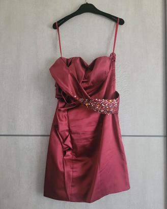 Abito da cerimonia taglia 44 colore bordo'        