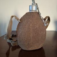 Borraccia militare vintage anni '70 con custodia