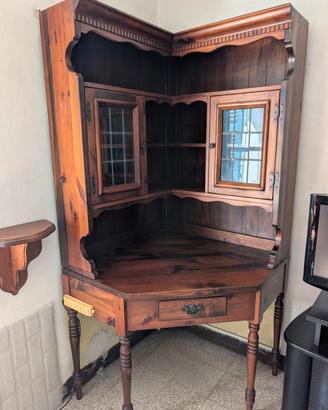Credenza alzata pino massello rustico anni 80