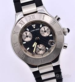 orologio cartier chronoscaph cronografo must 21
