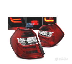 FANALI BMW E87 E81 04-07 A LED BAR ROSSI
