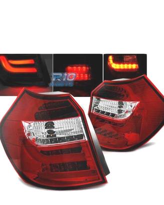 FANALI BMW E87 E81 04-07 A LED BAR ROSSI