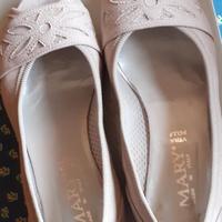 scarpe camoscio beige n.35