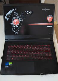 Gaming MSI  GF63  i7 12650H 16Gb Ram RTX 3050 6Gb