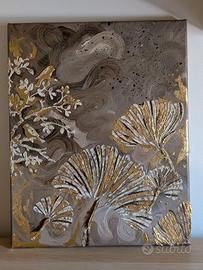 Quadro realizzato a mano "Giardino d'oro"
