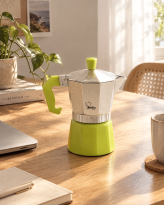 Caffettiera moka Mokaline color lime 3/4 tazze
