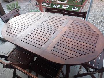 tavolo da giardino in legno
