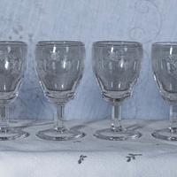 Bicchierini in vetro decorato – stile vintage